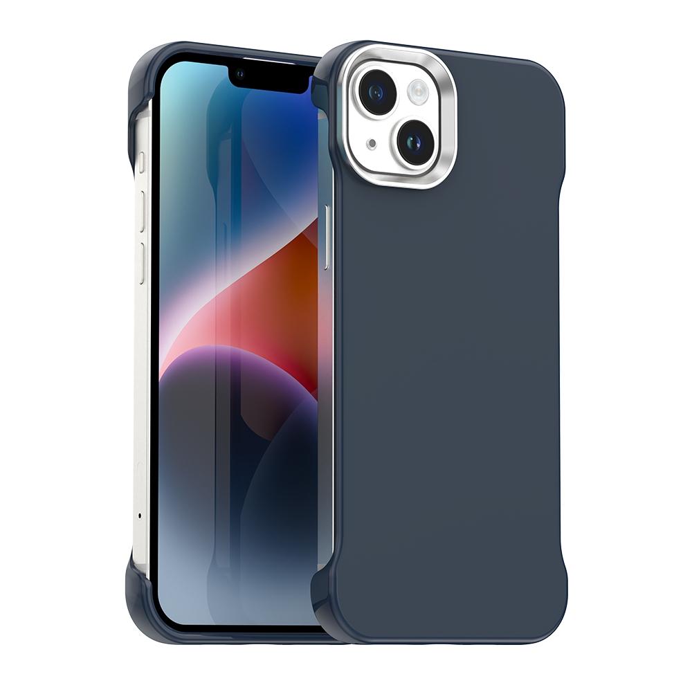 For iPhone 14 Ultra-Slim Frameless TPU + PET + PC Shockproof Phone Case - Blue - EDA009752914E