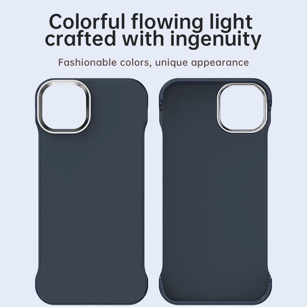 For iPhone 14 Ultra-Slim Frameless TPU + PET + PC Shockproof Phone Case - Blue - EDA009752914E