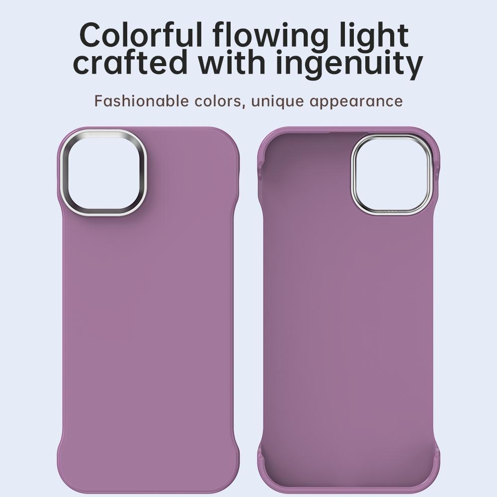 For iPhone 14 Ultra-Slim Frameless TPU + PET + PC Shockproof Phone Case - Purple - EDA009752914G