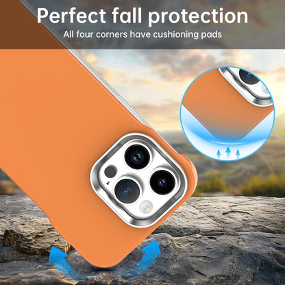 For iPhone 14 Pro Ultra-Slim Frameless TPU + PET + PC Shockproof Phone Case - Orange - EDA009752915B