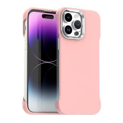 For iPhone 14 Pro Ultra-Slim Frameless TPU + PET + PC Shockproof Phone Case - Pink - EDA009752915C