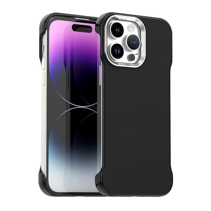 For iPhone 14 Pro Ultra-Slim Frameless TPU + PET + PC Shockproof Phone Case - Black - EDA009752915D