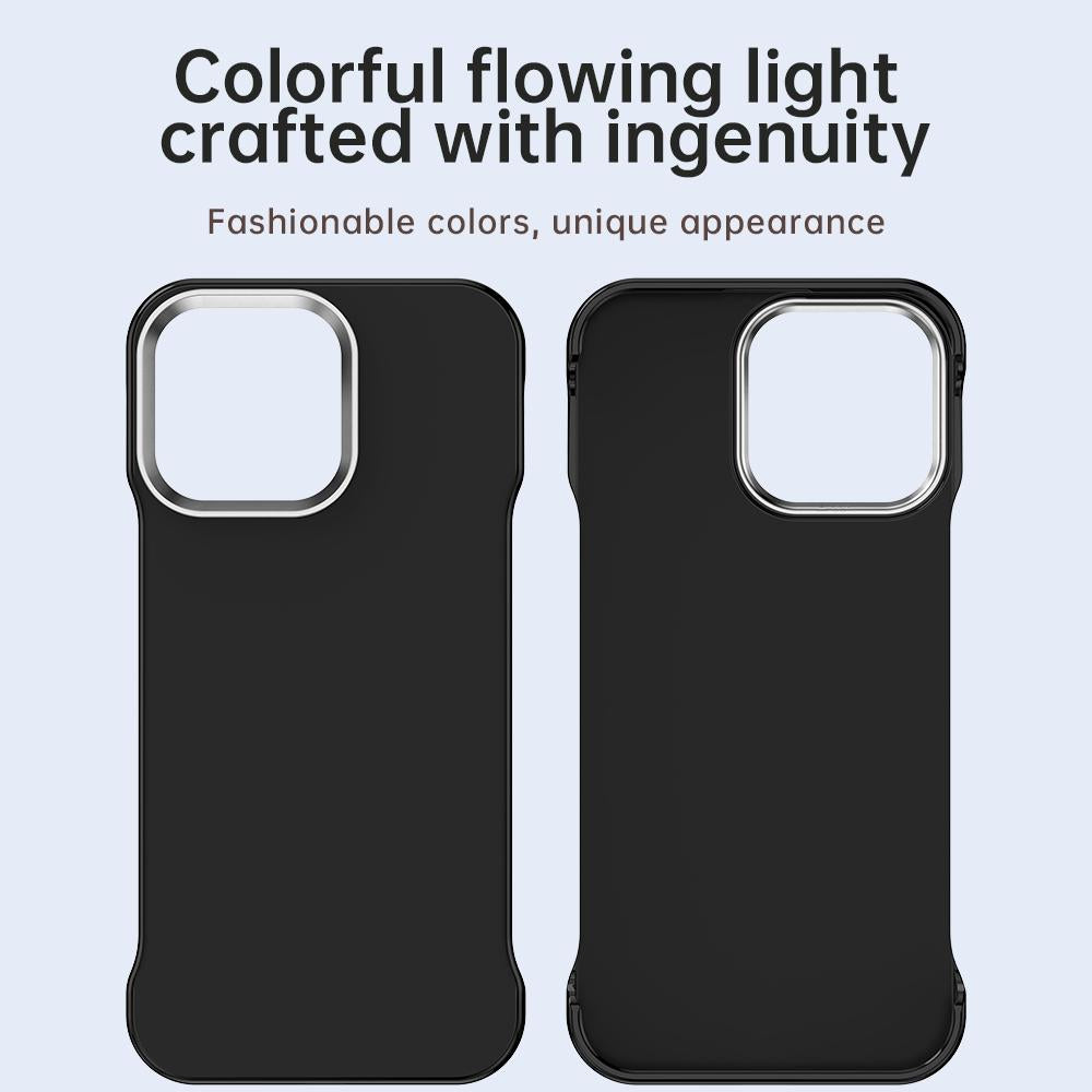 For iPhone 14 Pro Ultra-Slim Frameless TPU + PET + PC Shockproof Phone Case - Black - EDA009752915D