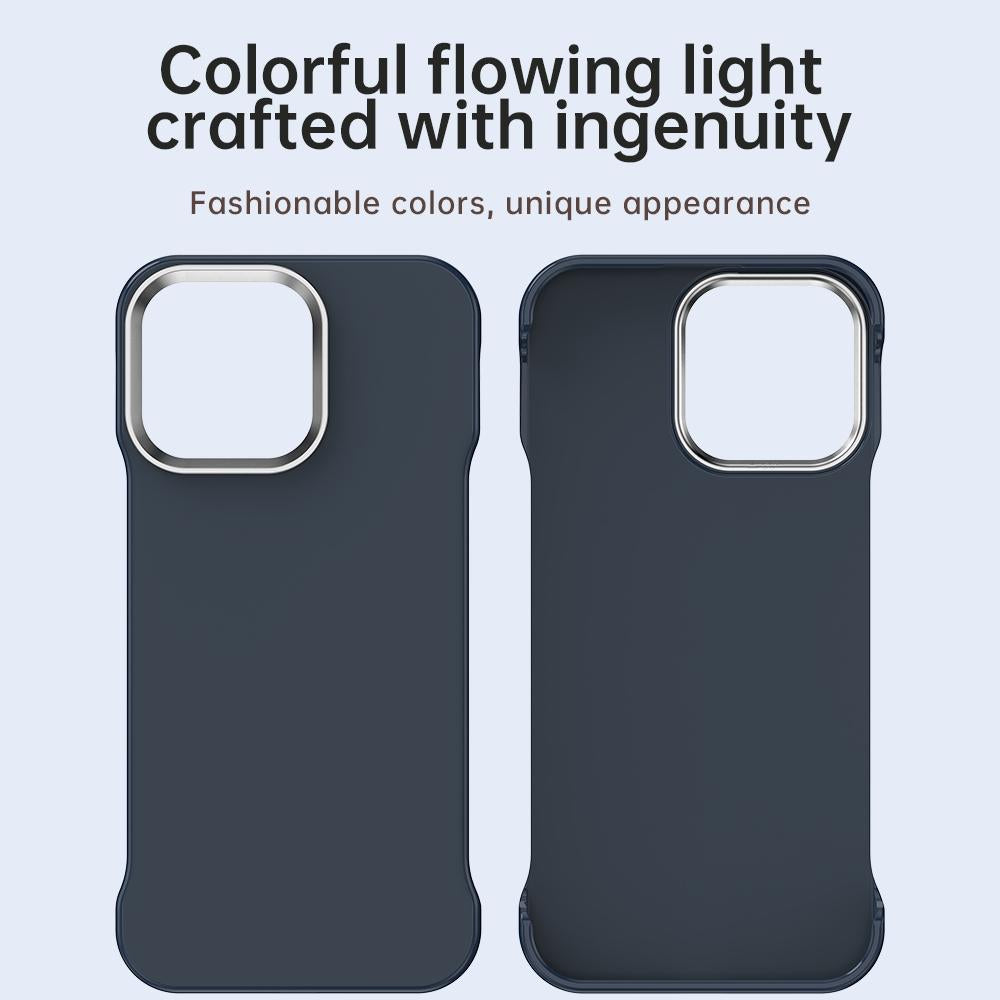 For iPhone 14 Pro Ultra-Slim Frameless TPU + PET + PC Shockproof Phone Case - Blue - EDA009752915E