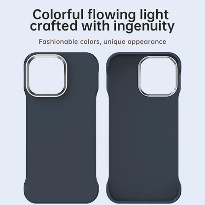 For iPhone 14 Pro Ultra-Slim Frameless TPU + PET + PC Shockproof Phone Case - Blue - EDA009752915E