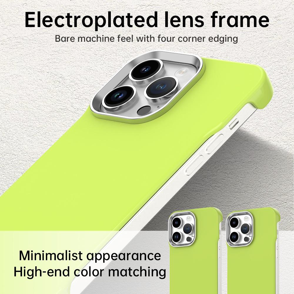 For iPhone 14 Pro Ultra-Slim Frameless TPU + PET + PC Shockproof Phone Case - Green - EDA009752915F