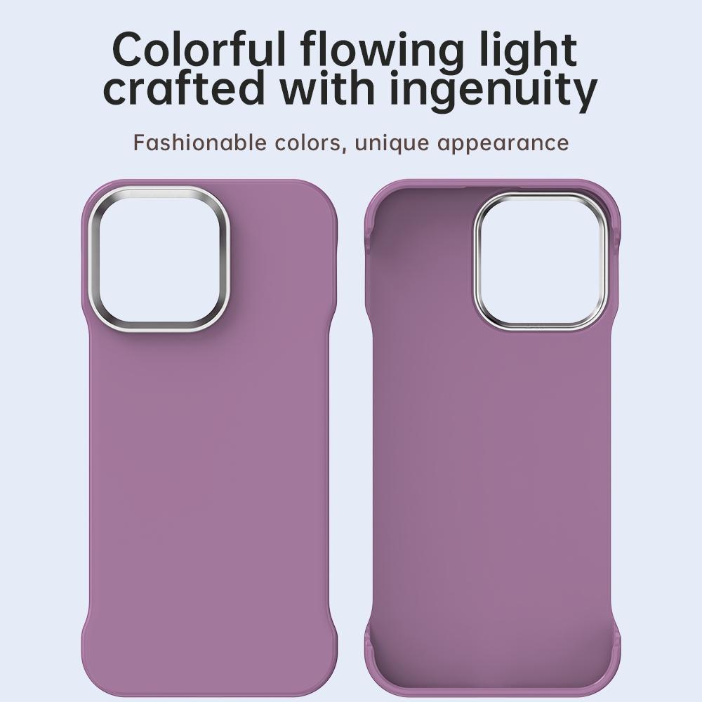For iPhone 14 Pro Ultra-Slim Frameless TPU + PET + PC Shockproof Phone Case - Purple - EDA009752915G