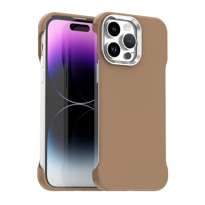 For iPhone 14 Pro Ultra-Slim Frameless TPU + PET + PC Shockproof Phone Case - Brown - EDA009752915H