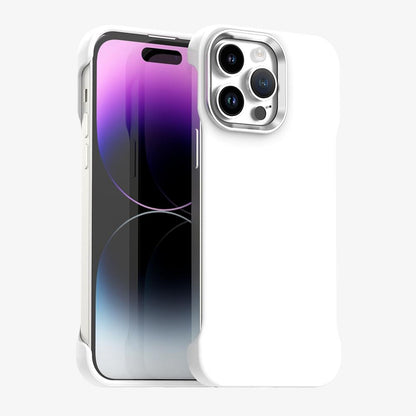 For iPhone 14 Pro Max Ultra-Slim Frameless TPU + PET + PC Shockproof Phone Case - White - EDA009752916A