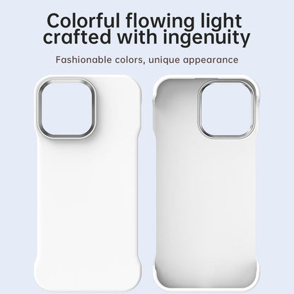 For iPhone 14 Pro Max Ultra-Slim Frameless TPU + PET + PC Shockproof Phone Case - White - EDA009752916A