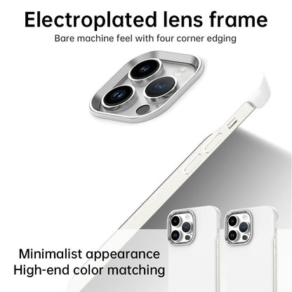 For iPhone 14 Pro Max Ultra-Slim Frameless TPU + PET + PC Shockproof Phone Case - White - EDA009752916A
