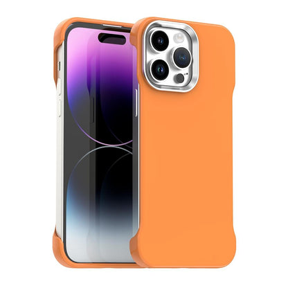 For iPhone 14 Pro Max Ultra-Slim Frameless TPU + PET + PC Shockproof Phone Case - Orange - EDA009752916B