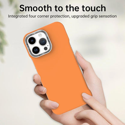For iPhone 14 Pro Max Ultra-Slim Frameless TPU + PET + PC Shockproof Phone Case - Orange - EDA009752916B