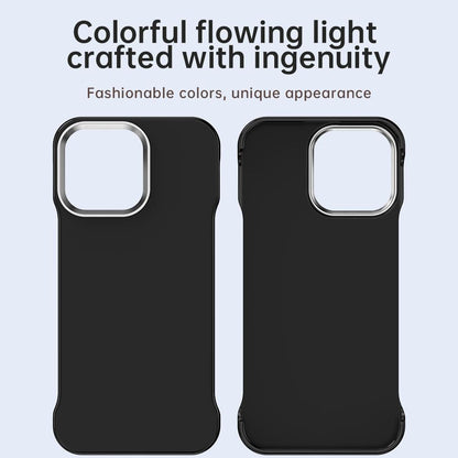 For iPhone 14 Pro Max Ultra-Slim Frameless TPU + PET + PC Shockproof Phone Case - Black - EDA009752916D