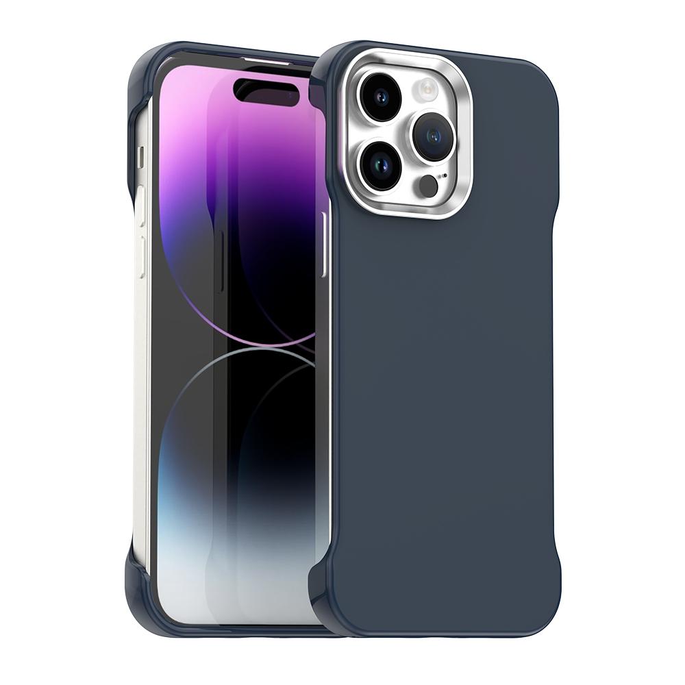 For iPhone 14 Pro Max Ultra-Slim Frameless TPU + PET + PC Shockproof Phone Case - Blue - EDA009752916E