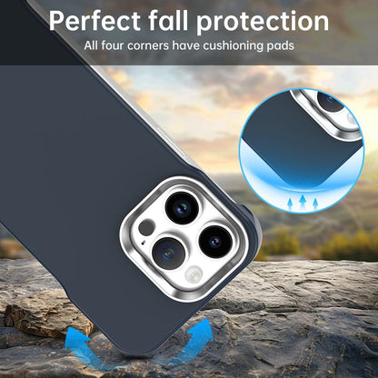 For iPhone 14 Pro Max Ultra-Slim Frameless TPU + PET + PC Shockproof Phone Case - Blue - EDA009752916E