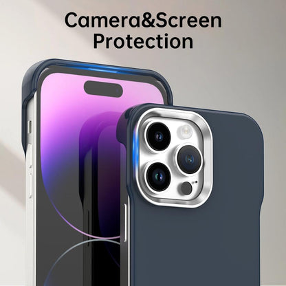 For iPhone 14 Pro Max Ultra-Slim Frameless TPU + PET + PC Shockproof Phone Case - Blue - EDA009752916E