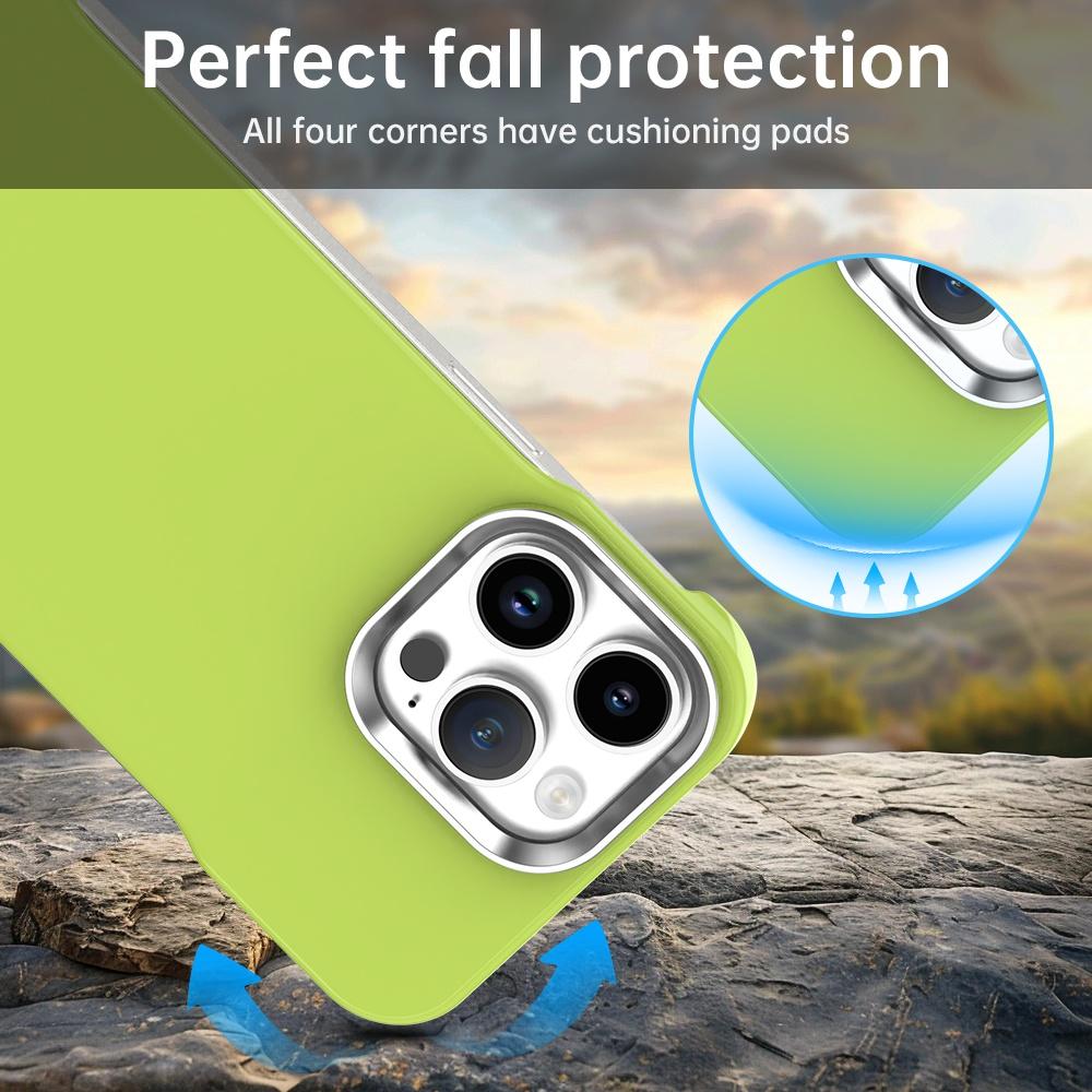 For iPhone 14 Pro Max Ultra-Slim Frameless TPU + PET + PC Shockproof Phone Case - Green - EDA009752916F