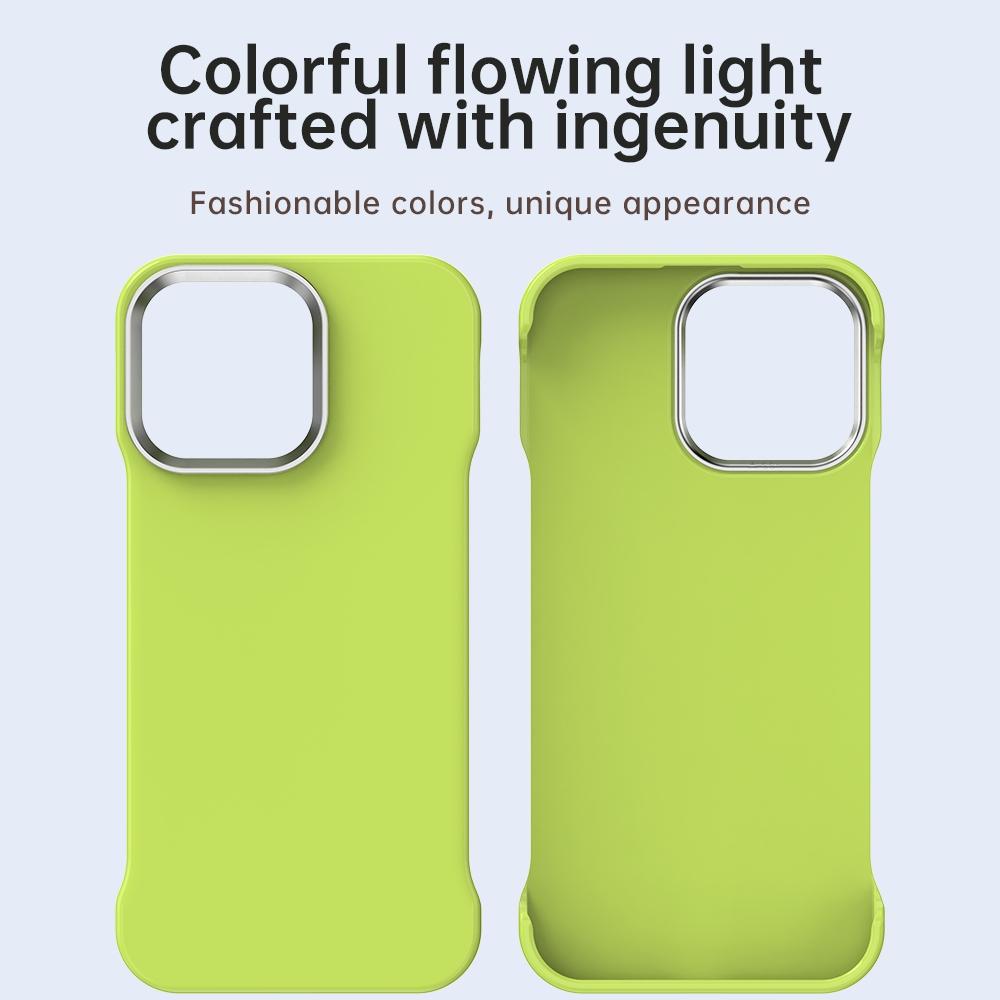 For iPhone 14 Pro Max Ultra-Slim Frameless TPU + PET + PC Shockproof Phone Case - Green - EDA009752916F