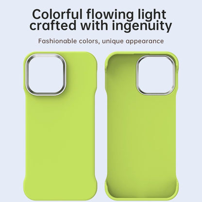 For iPhone 14 Pro Max Ultra-Slim Frameless TPU + PET + PC Shockproof Phone Case - Green - EDA009752916F