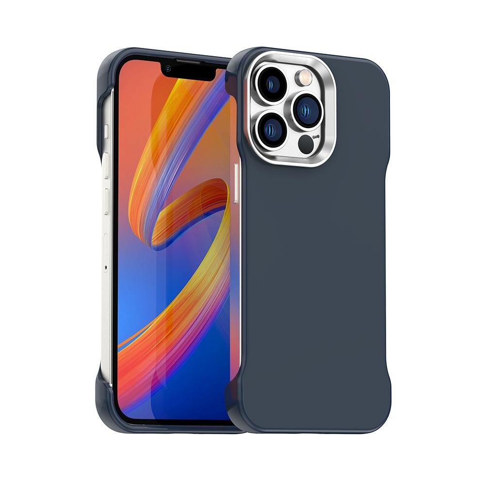 For iPhone 13 Pro Max Ultra-Slim Frameless TPU + PET + PC Shockproof Phone Case - Blue - EDA009752917E