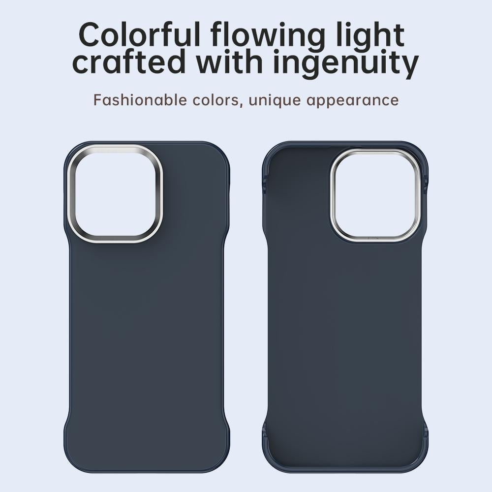 For iPhone 13 Pro Max Ultra-Slim Frameless TPU + PET + PC Shockproof Phone Case - Blue - EDA009752917E