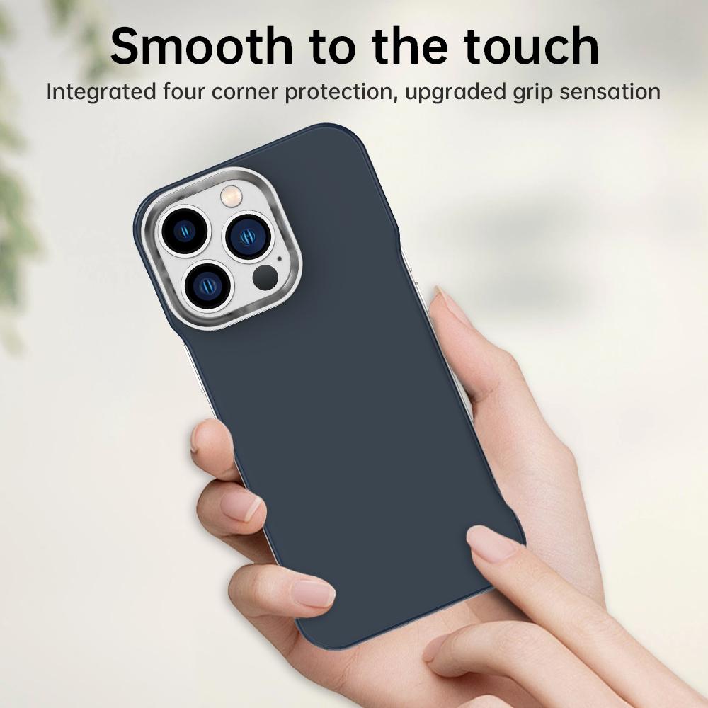 For iPhone 13 Pro Max Ultra-Slim Frameless TPU + PET + PC Shockproof Phone Case - Blue - EDA009752917E