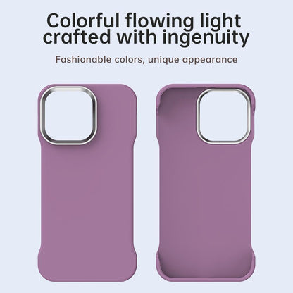 For iPhone 13 Pro Max Ultra-Slim Frameless TPU + PET + PC Shockproof Phone Case - Purple - EDA009752917G
