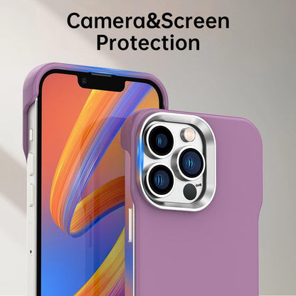 For iPhone 13 Pro Max Ultra-Slim Frameless TPU + PET + PC Shockproof Phone Case - Purple - EDA009752917G