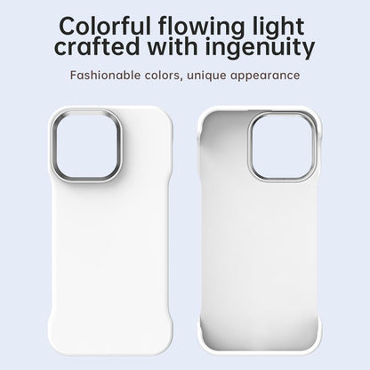 For iPhone 13 Pro Ultra-Slim Frameless TPU + PET + PC Shockproof Phone Case - White - EDA009752918A