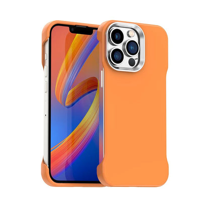 For iPhone 13 Pro Ultra-Slim Frameless TPU + PET + PC Shockproof Phone Case - Orange - EDA009752918B