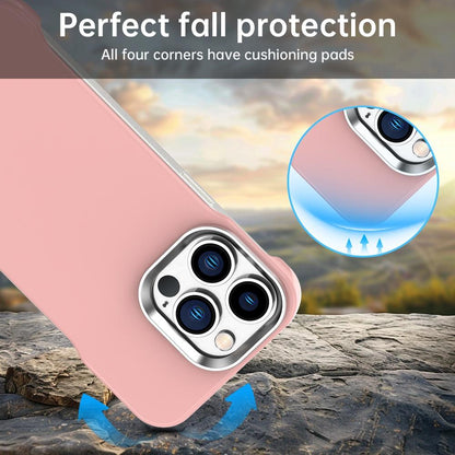 For iPhone 13 Pro Ultra-Slim Frameless TPU + PET + PC Shockproof Phone Case - Pink - EDA009752918C