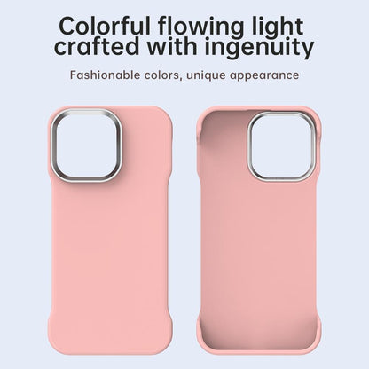 For iPhone 13 Pro Ultra-Slim Frameless TPU + PET + PC Shockproof Phone Case - Pink - EDA009752918C