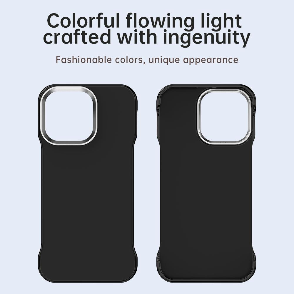For iPhone 13 Pro Ultra-Slim Frameless TPU + PET + PC Shockproof Phone Case - Black - EDA009752918D