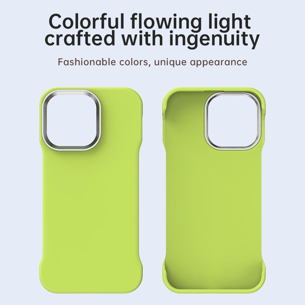 For iPhone 13 Pro Ultra-Slim Frameless TPU + PET + PC Shockproof Phone Case - Green - EDA009752918F