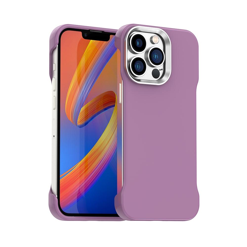 For iPhone 13 Pro Ultra-Slim Frameless TPU + PET + PC Shockproof Phone Case - Purple - EDA009752918G
