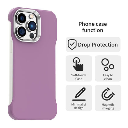 For iPhone 13 Pro Ultra-Slim Frameless TPU + PET + PC Shockproof Phone Case - Purple - EDA009752918G