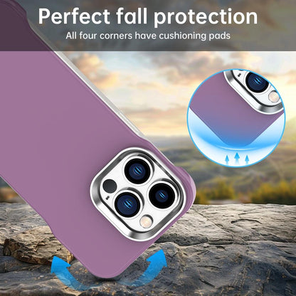 For iPhone 13 Pro Ultra-Slim Frameless TPU + PET + PC Shockproof Phone Case - Purple - EDA009752918G