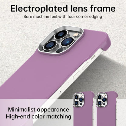 For iPhone 13 Pro Ultra-Slim Frameless TPU + PET + PC Shockproof Phone Case - Purple - EDA009752918G