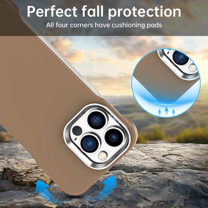 For iPhone 13 Pro Ultra-Slim Frameless TPU + PET + PC Shockproof Phone Case - Brown - EDA009752918H