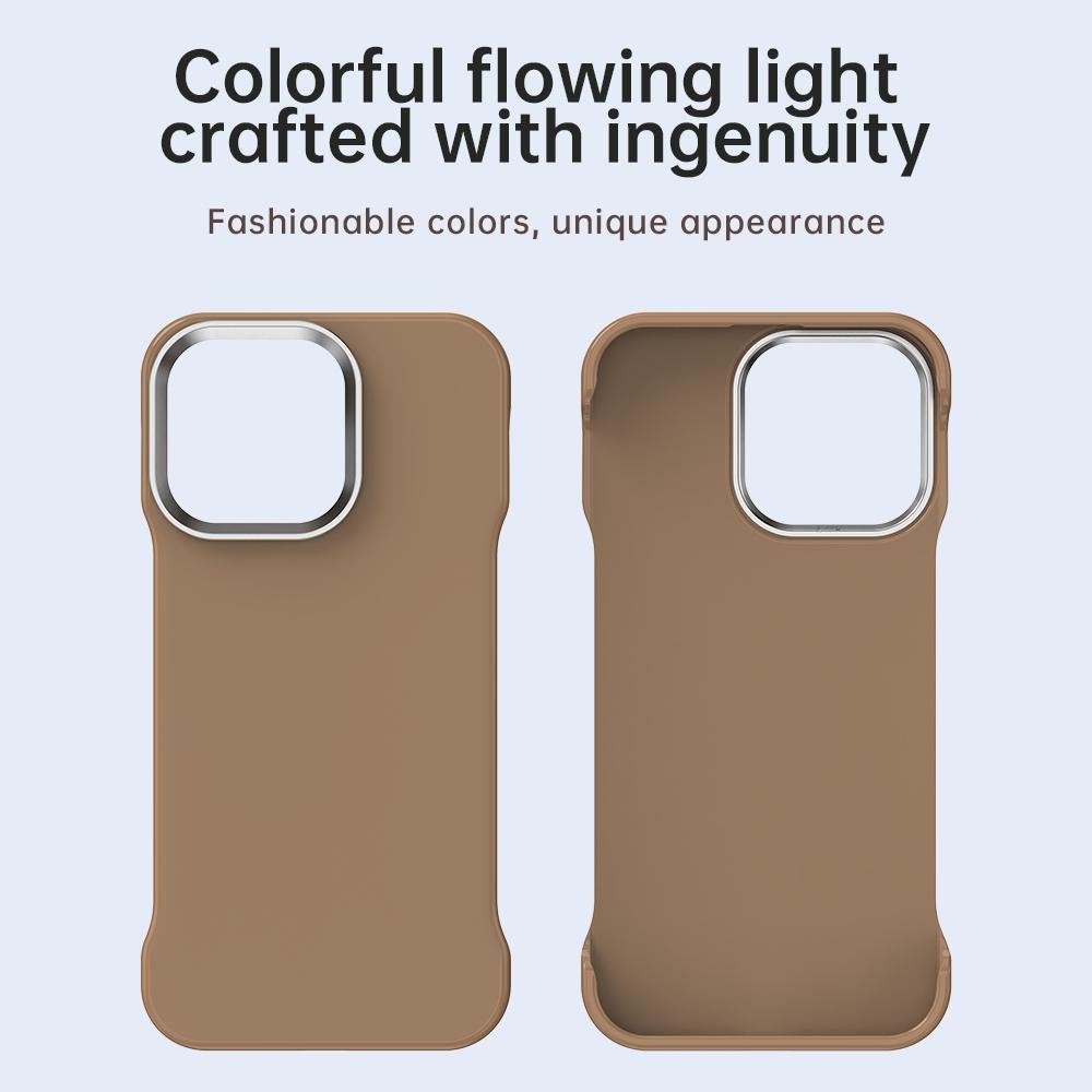 For iPhone 13 Pro Ultra-Slim Frameless TPU + PET + PC Shockproof Phone Case - Brown - EDA009752918H