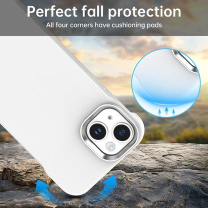 For iPhone 13 Ultra-Slim Frameless TPU + PET + PC Shockproof Phone Case - White - EDA009752919A