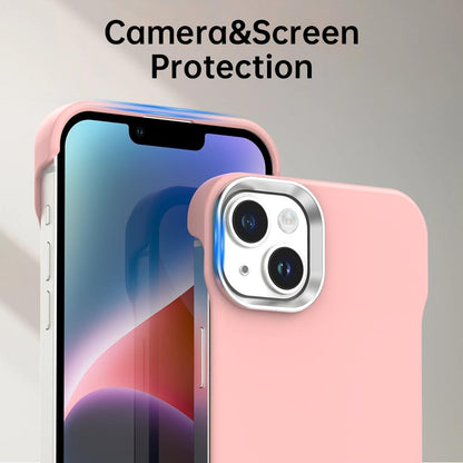 For iPhone 13 Ultra-Slim Frameless TPU + PET + PC Shockproof Phone Case - Pink - EDA009752919C