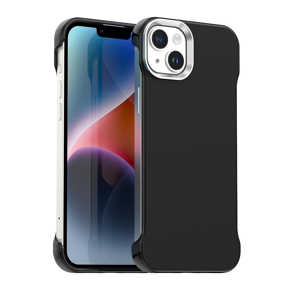 For iPhone 13 Ultra-Slim Frameless TPU + PET + PC Shockproof Phone Case - Black - EDA009752919D