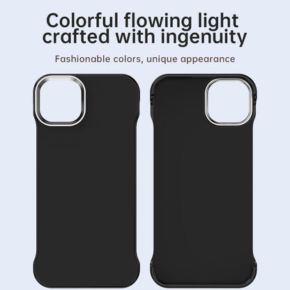 For iPhone 13 Ultra-Slim Frameless TPU + PET + PC Shockproof Phone Case - Black - EDA009752919D
