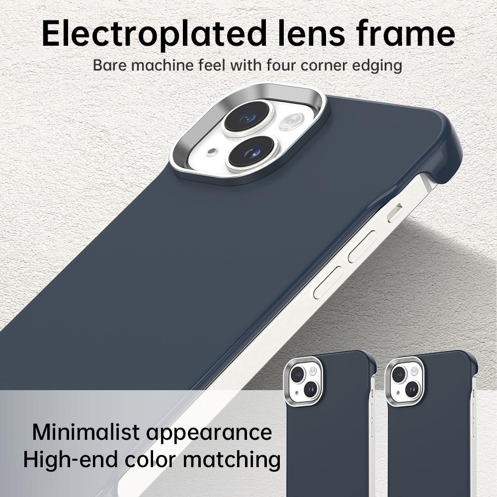 For iPhone 13 Ultra-Slim Frameless TPU + PET + PC Shockproof Phone Case - Blue - EDA009752919E