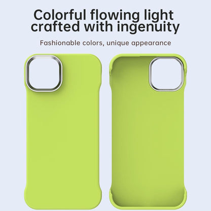 For iPhone 13 Ultra-Slim Frameless TPU + PET + PC Shockproof Phone Case - Green - EDA009752919F