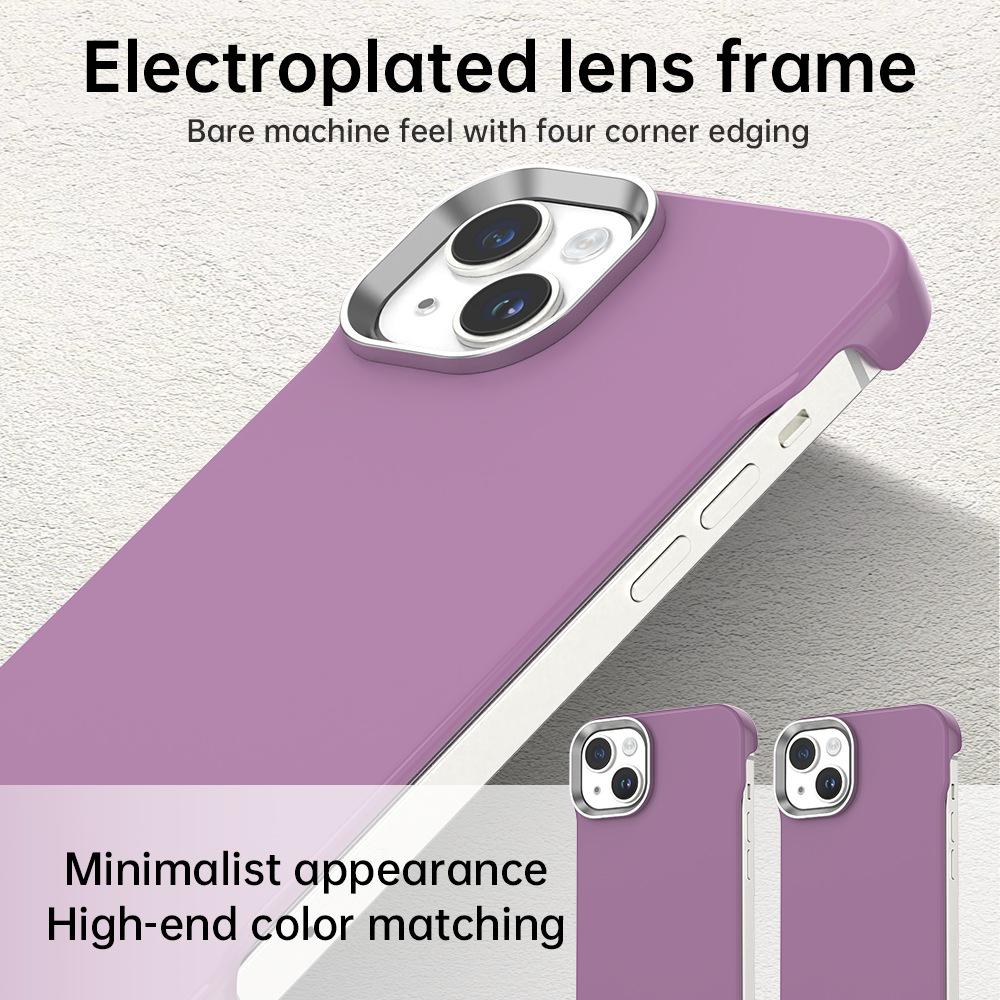 For iPhone 13 Ultra-Slim Frameless TPU + PET + PC Shockproof Phone Case - Purple - EDA009752919G
