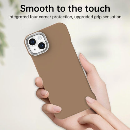 For iPhone 13 Ultra-Slim Frameless TPU + PET + PC Shockproof Phone Case - Brown - EDA009752919H