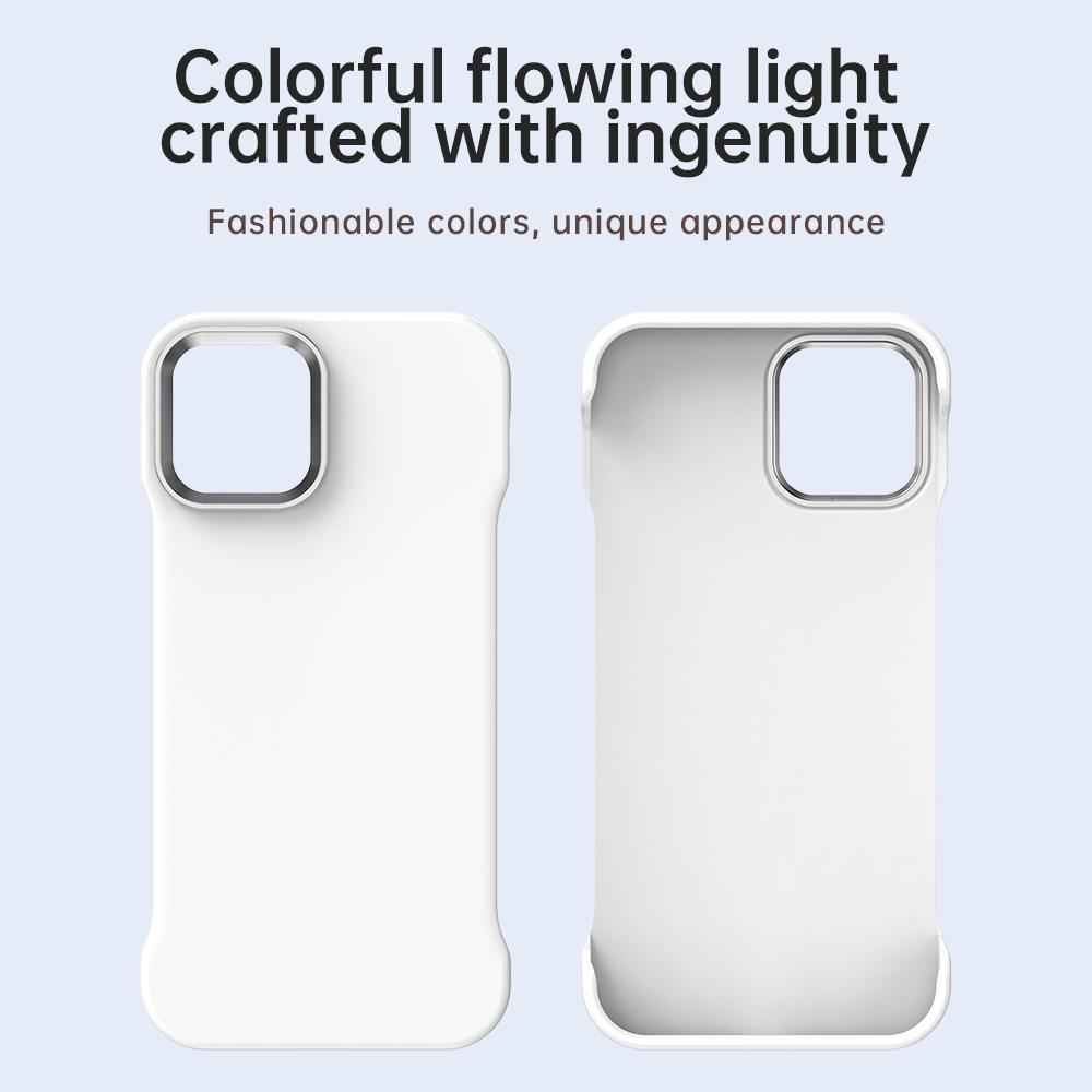 For iPhone 12 Ultra-Slim Frameless TPU + PET + PC Shockproof Phone Case - White - EDA009752920A